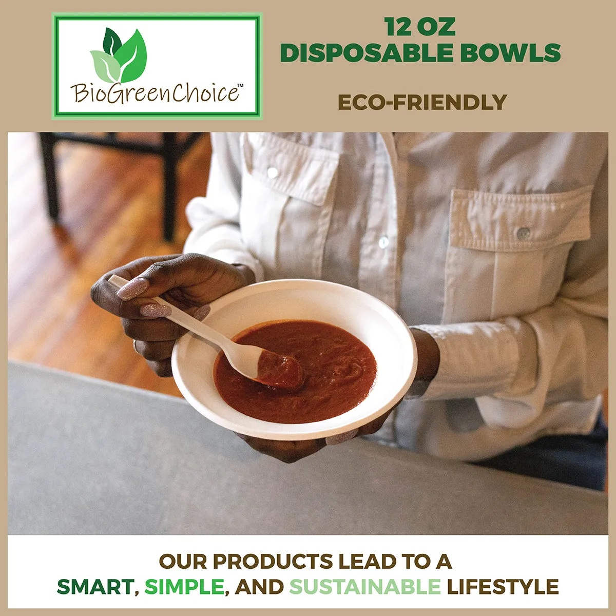 12 oz Eco-Friendly Disposable Soup Bowls