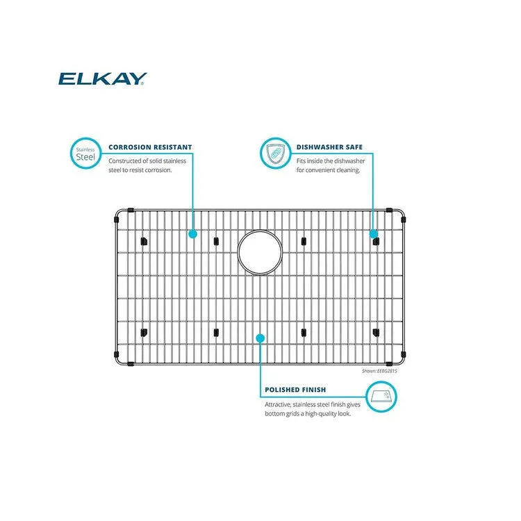 16-5/8"L x 16-5/8"W Stainless Steel Bottom Grid