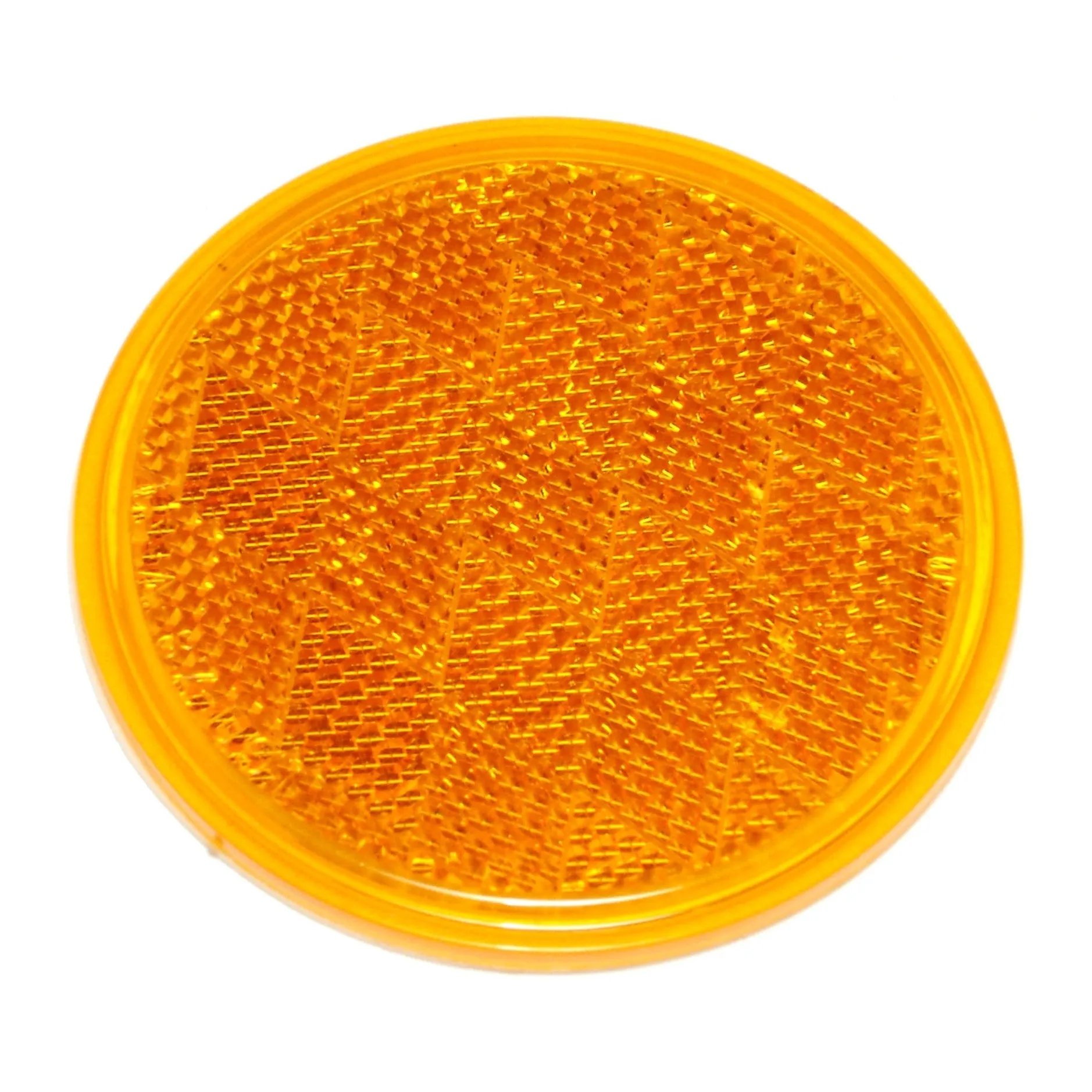 3-3/16" Amber Plastic Stick-On Reflectors (5 pcs.)