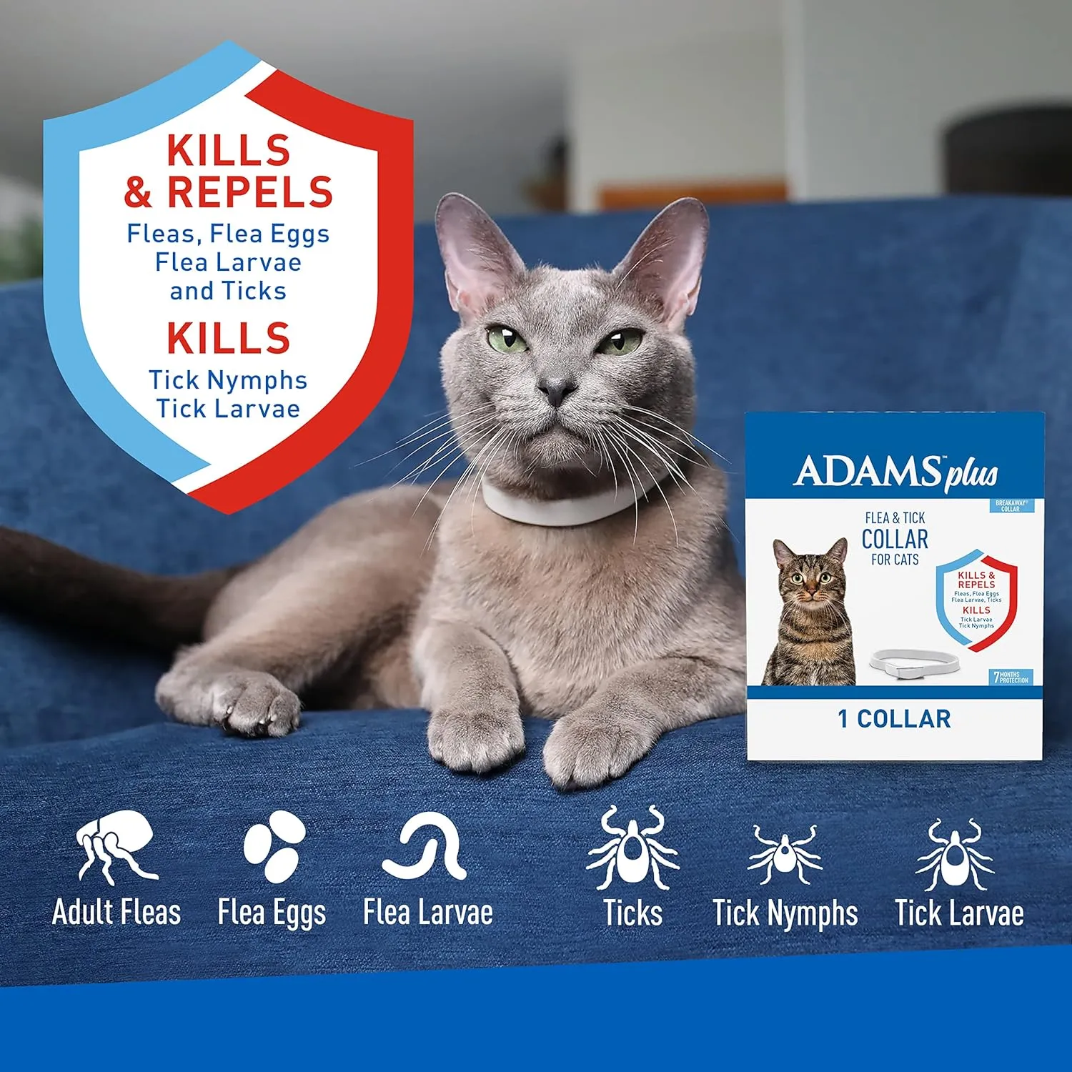 Adams Plus Cat Flea & Tick Collar