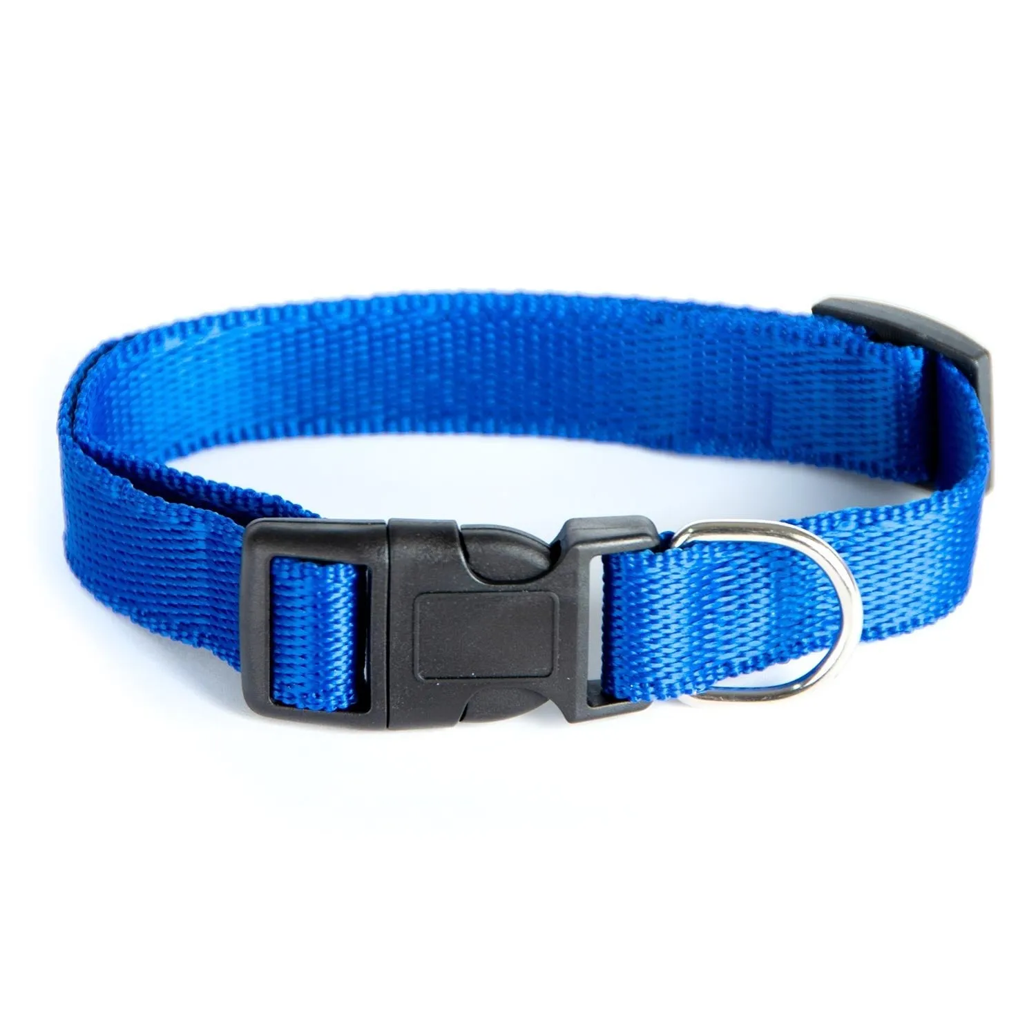 Adjustable Nylon Dog Collar, Assorted Colors, 15"-18"