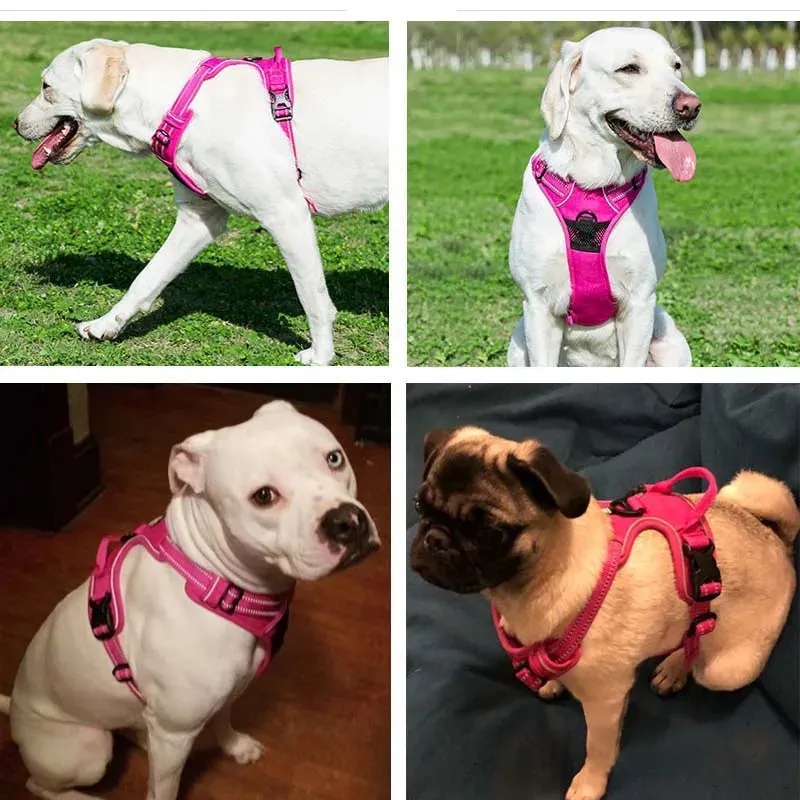 Adjustable Reflective Dog Harness - Breathable Vest for All Dog Sizes