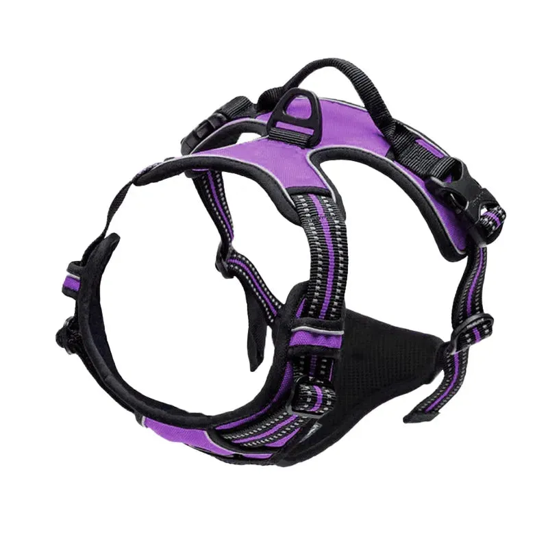 Adjustable Reflective Dog Harness - Breathable Vest for All Dog Sizes