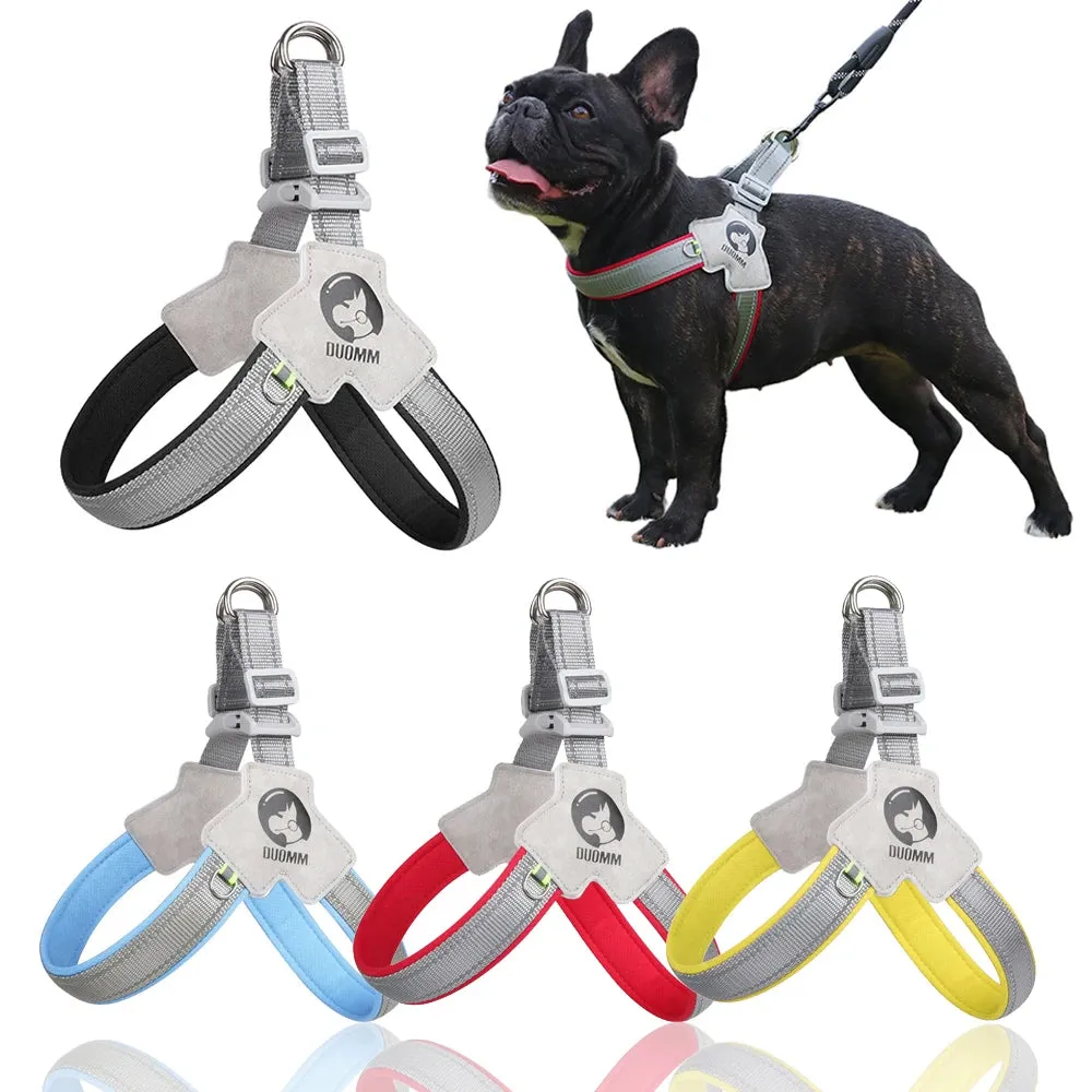 Adjustable Reflective Dog Harness for Small to Medium Dogs - Ideal for Outdoor Walking