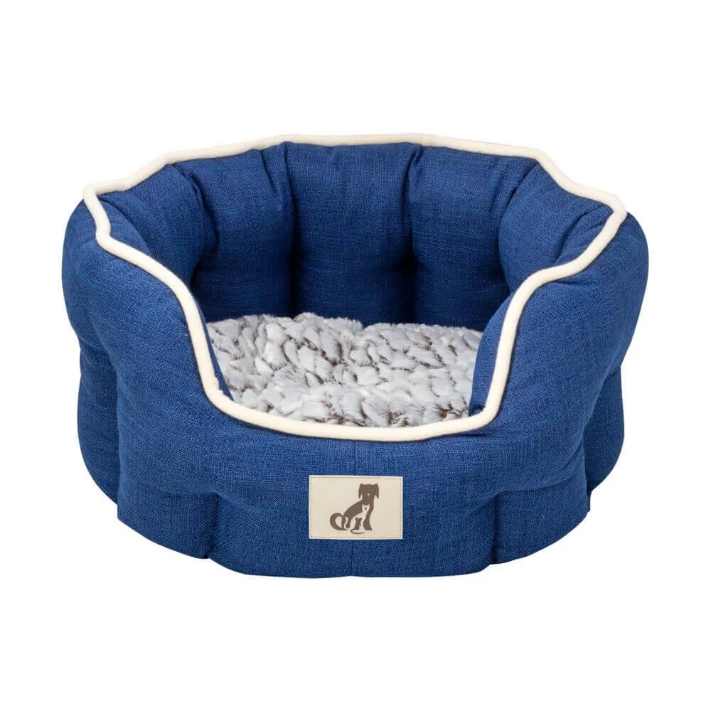 Alfie - Navy Soft Dog Bed  - Size S/M/L