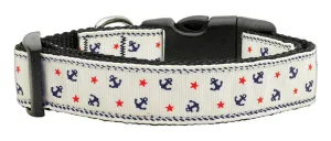 Anchors Nylon Ribbon Collar White Medium