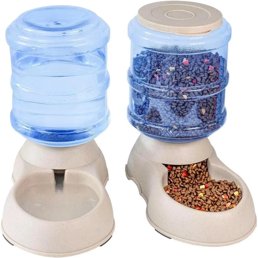 Automatic 3.75L Pet Feeder & Water Dispenser - Detachable Design for Cats and Dogs