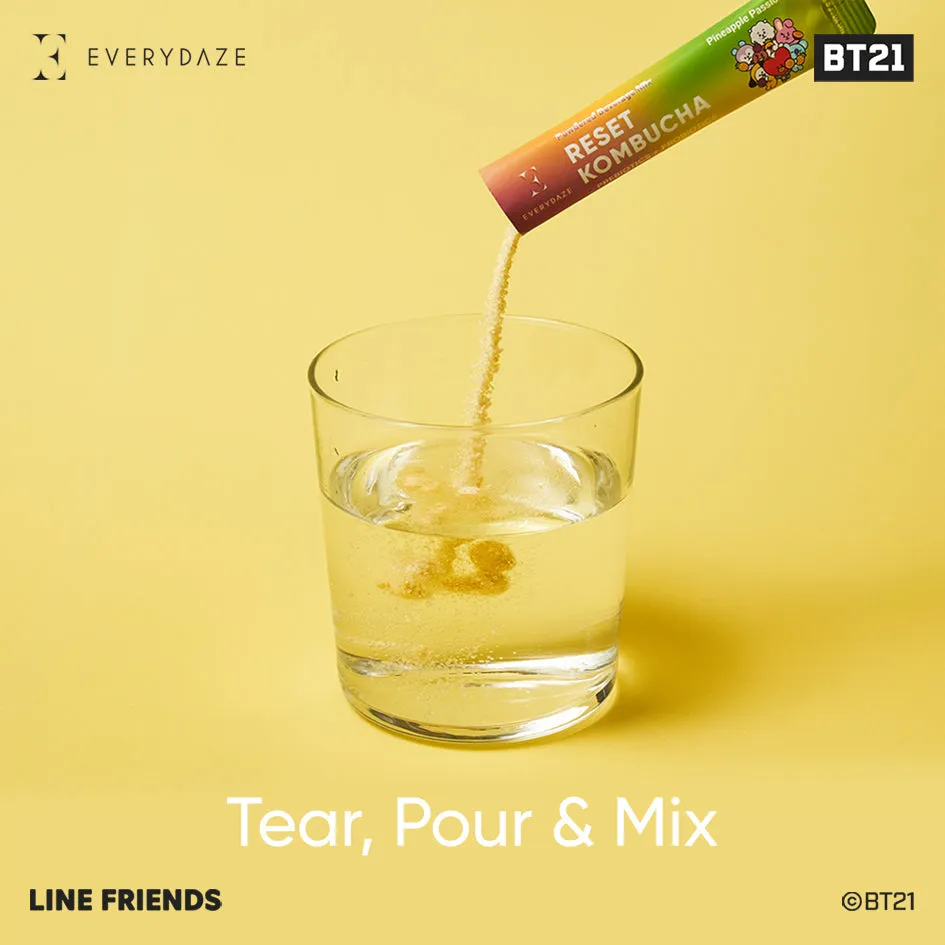 BT21 RESET KOMBUCHA- Pineapple Passionfruit