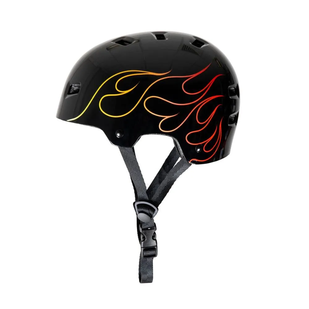 Bullet Graphic Helmet T35 Flame Youth - Gloss Black