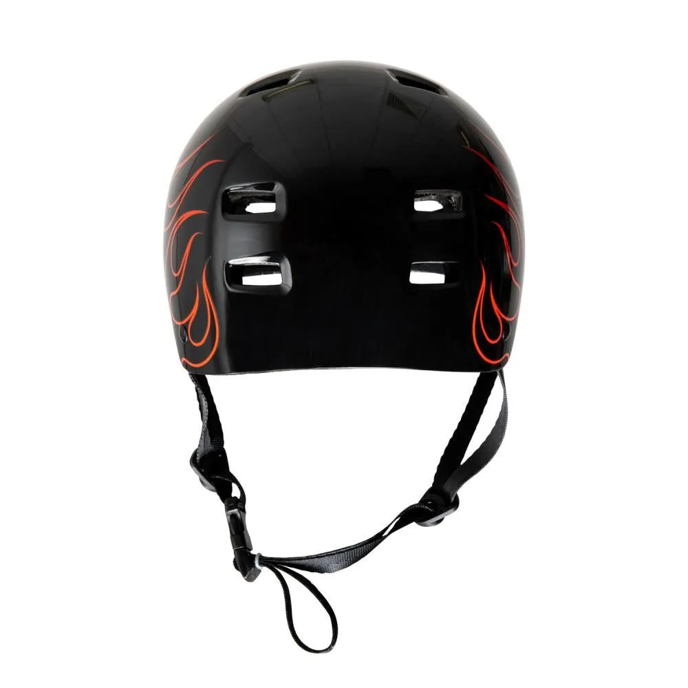 Bullet Graphic Helmet T35 Flame Youth - Gloss Black