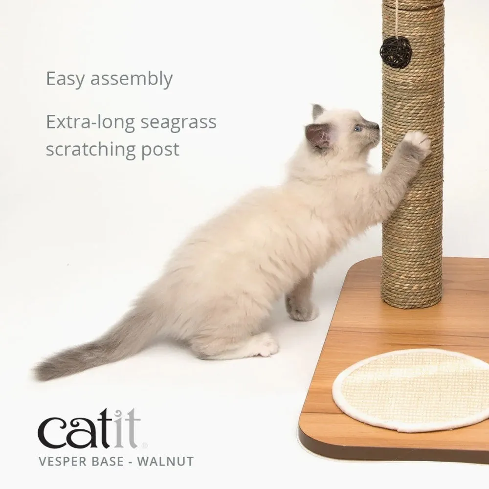 Catit Vesper V-Base In Walnut Cat Condo