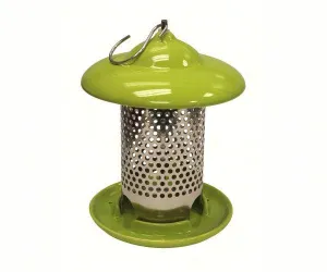 Ceramic Bird Feeder Green