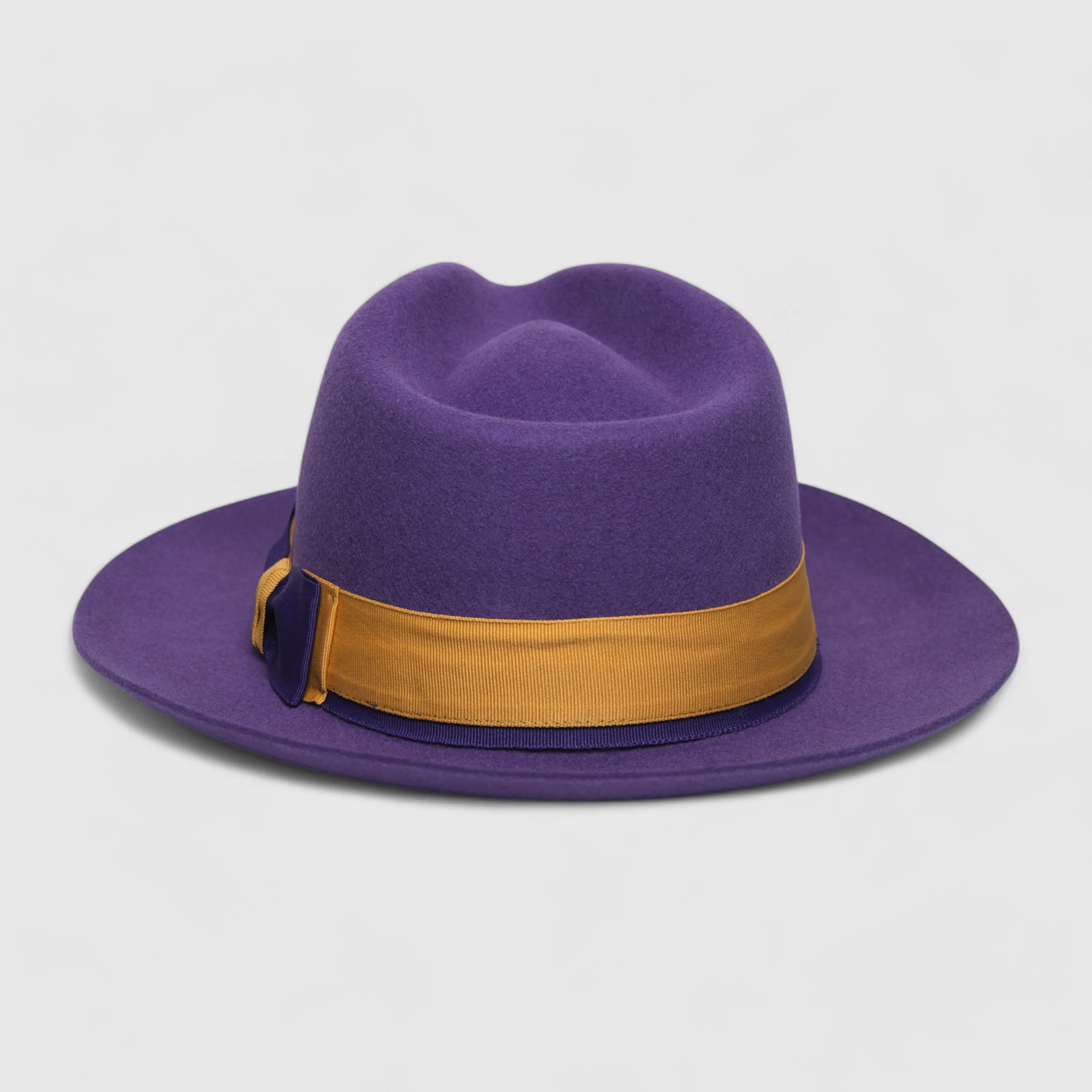 Chokore Urban Glam Fedora Hat with Bowtie Detail (Purple)