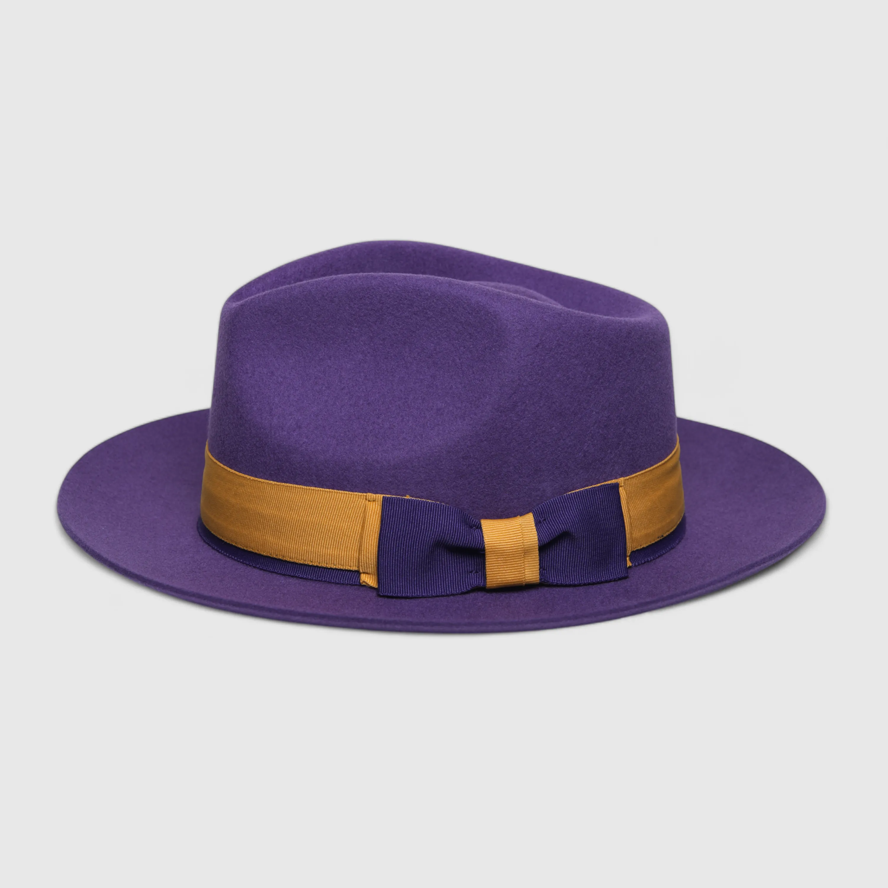 Chokore Urban Glam Fedora Hat with Bowtie Detail (Purple)