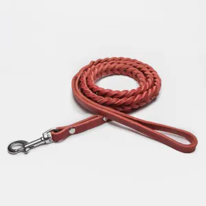 Cloud7: Central Park Leather Dog Leash, Merlot