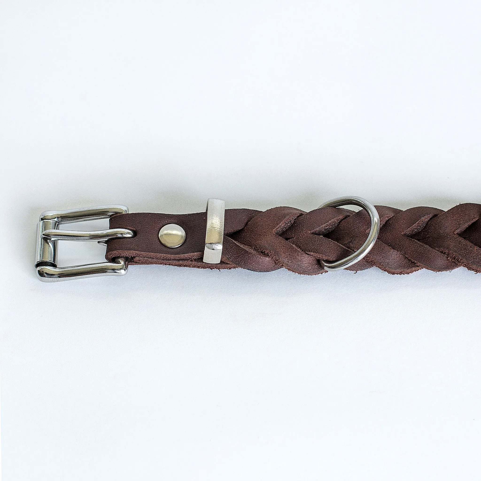 Cloud7: Central Park Saddle Brown Leather Dog Collar