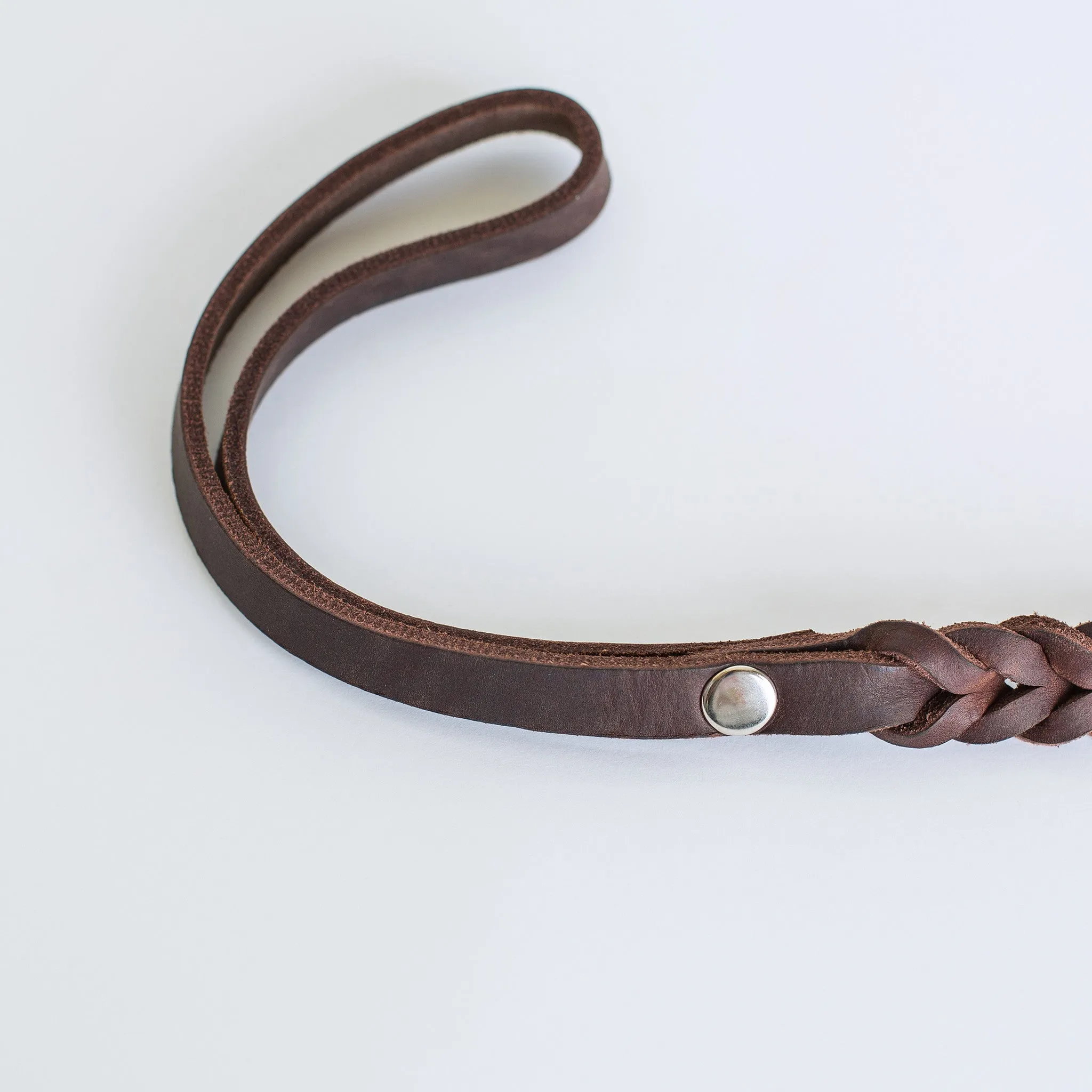 Cloud7: Central Park Saddle Brown Leather Dog Leash