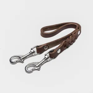 Cloud7: Riverside Park Brown Leather Dog Leash Coupler