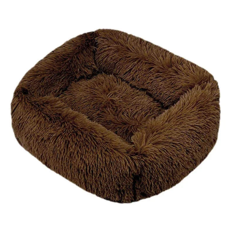 Cozy Plush Pet Bed for Dogs and Cats - Available in Multiple Sizes and Colors