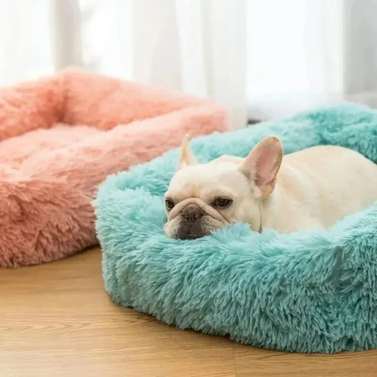 Cozy Plush Pet Bed for Dogs and Cats - Available in Multiple Sizes and Colors