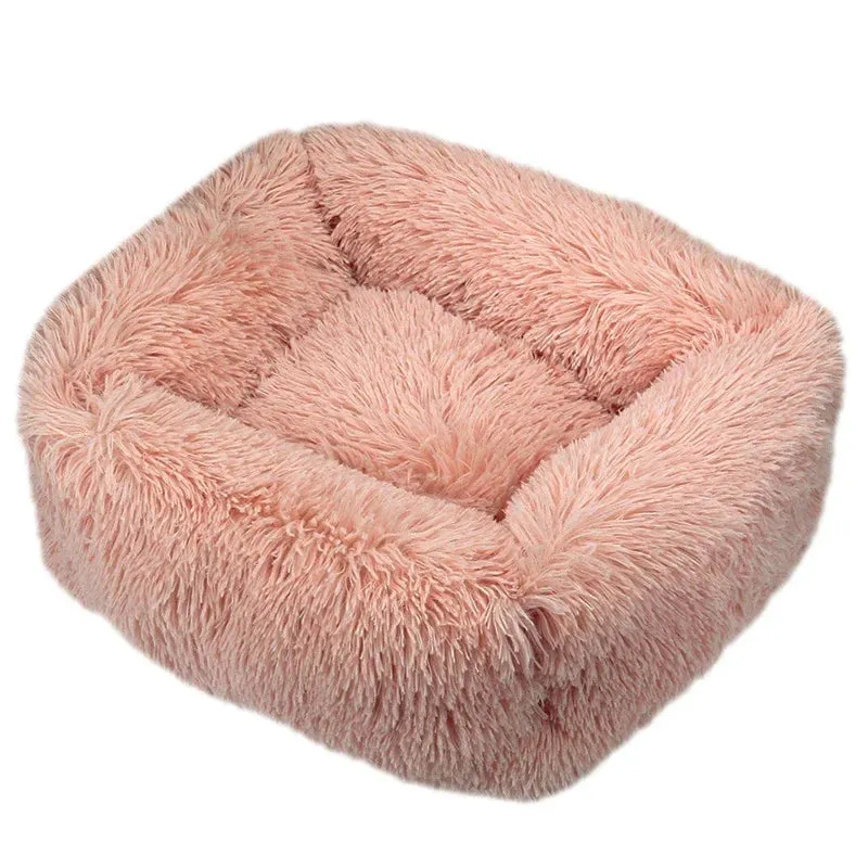 Cozy Plush Pet Bed for Dogs and Cats - Available in Multiple Sizes and Colors