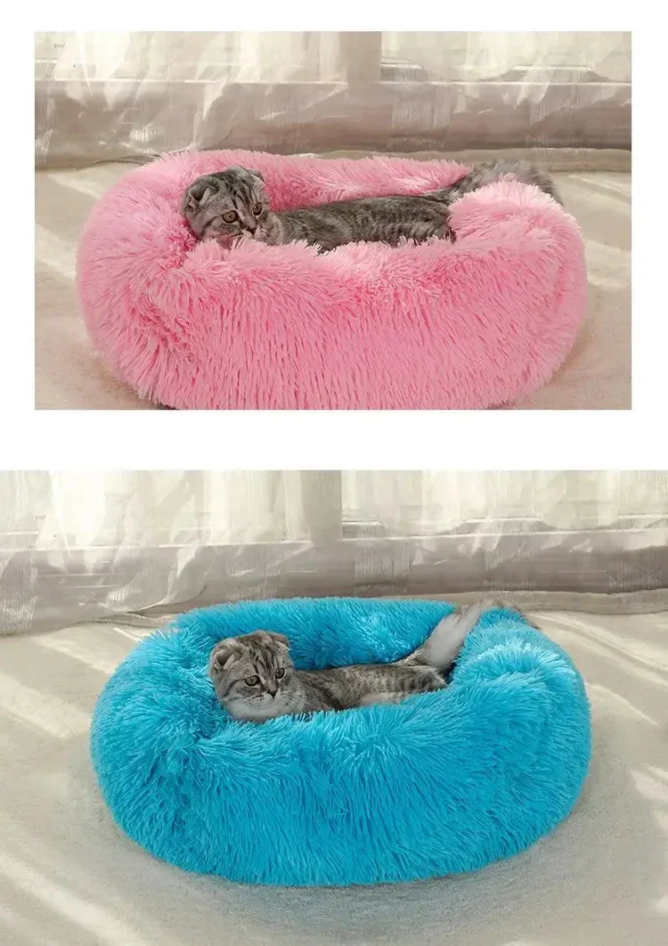 Cozy Plush Pet Bed for Dogs and Cats - Available in Multiple Sizes and Colors