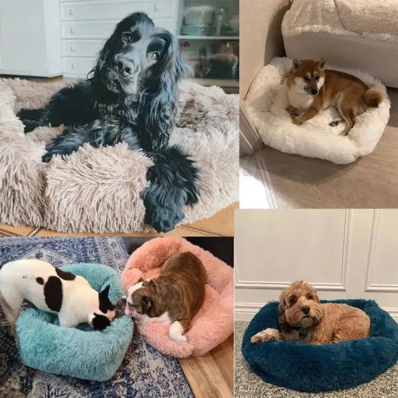 Cozy Plush Pet Bed for Dogs and Cats - Available in Multiple Sizes and Colors