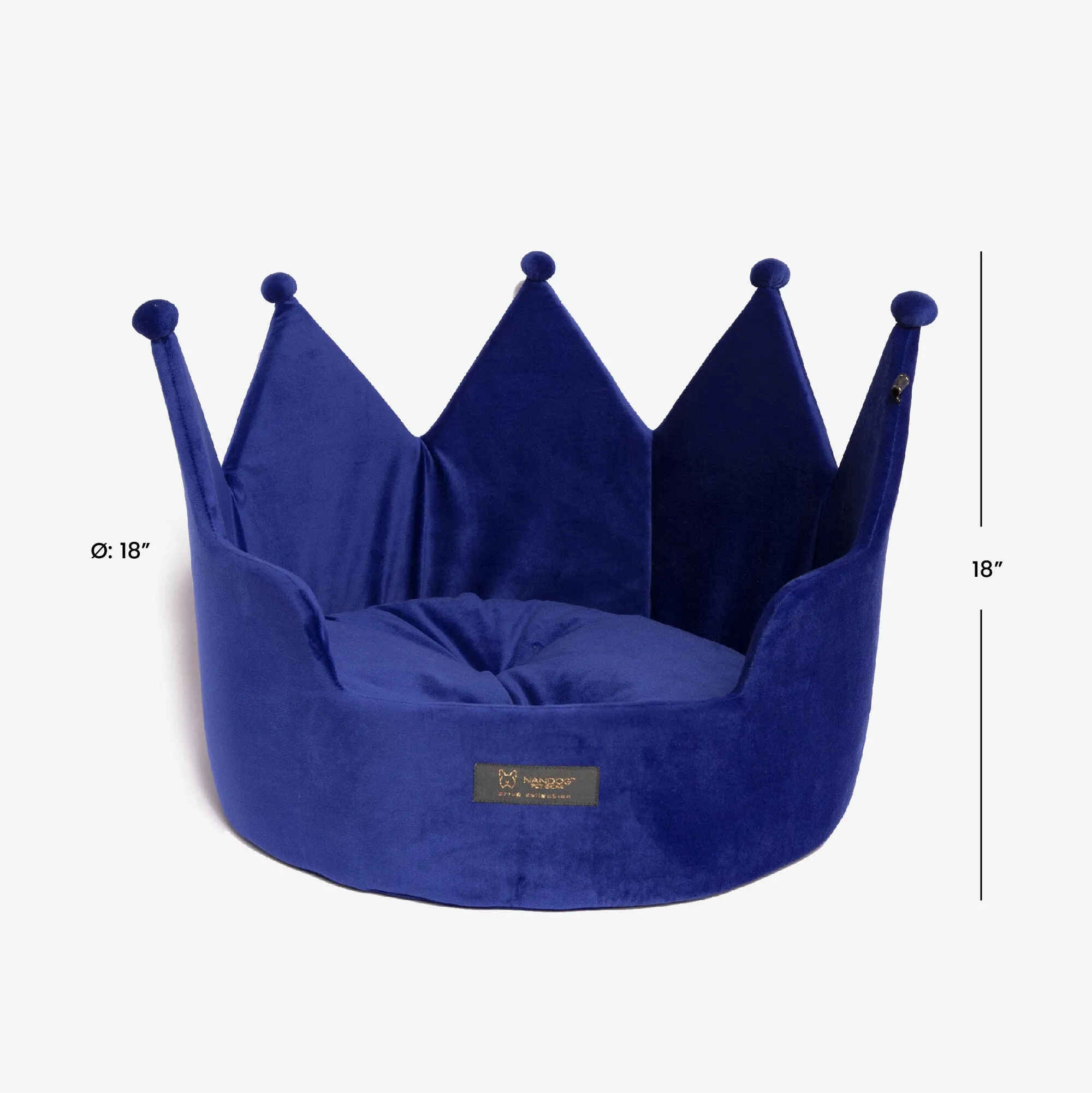 Crown Dog & Cat Fun Bed Cloud Prive Collection - Royal Blue