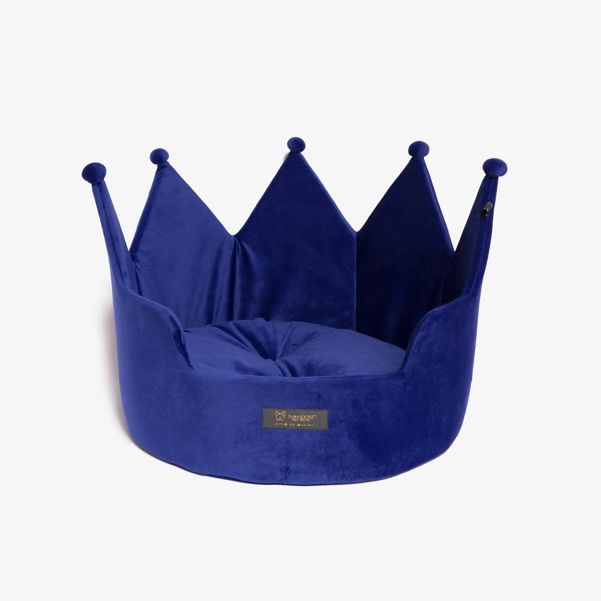 Crown Dog & Cat Fun Bed Cloud Prive Collection - Royal Blue