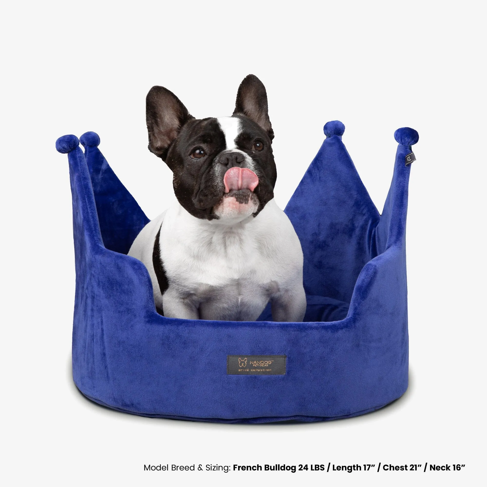 Crown Dog & Cat Fun Bed Cloud Prive Collection - Royal Blue