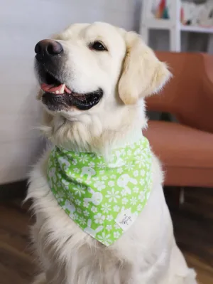 Dog Bandana - Skippy Spring Rabbit & Stripe Reversible