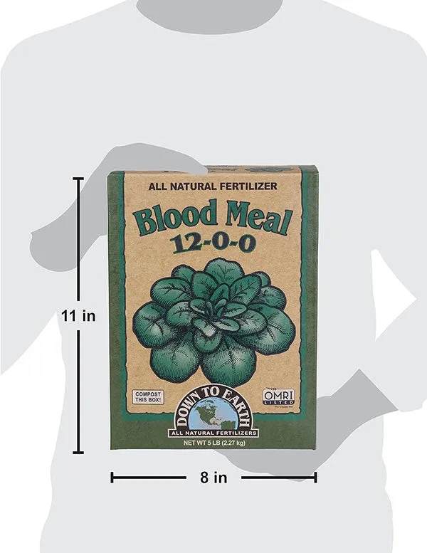 Down to Earth™, Blood Meal 12-0-0, All Natural Fertilizer, Single Ingredient (5 LBS.)