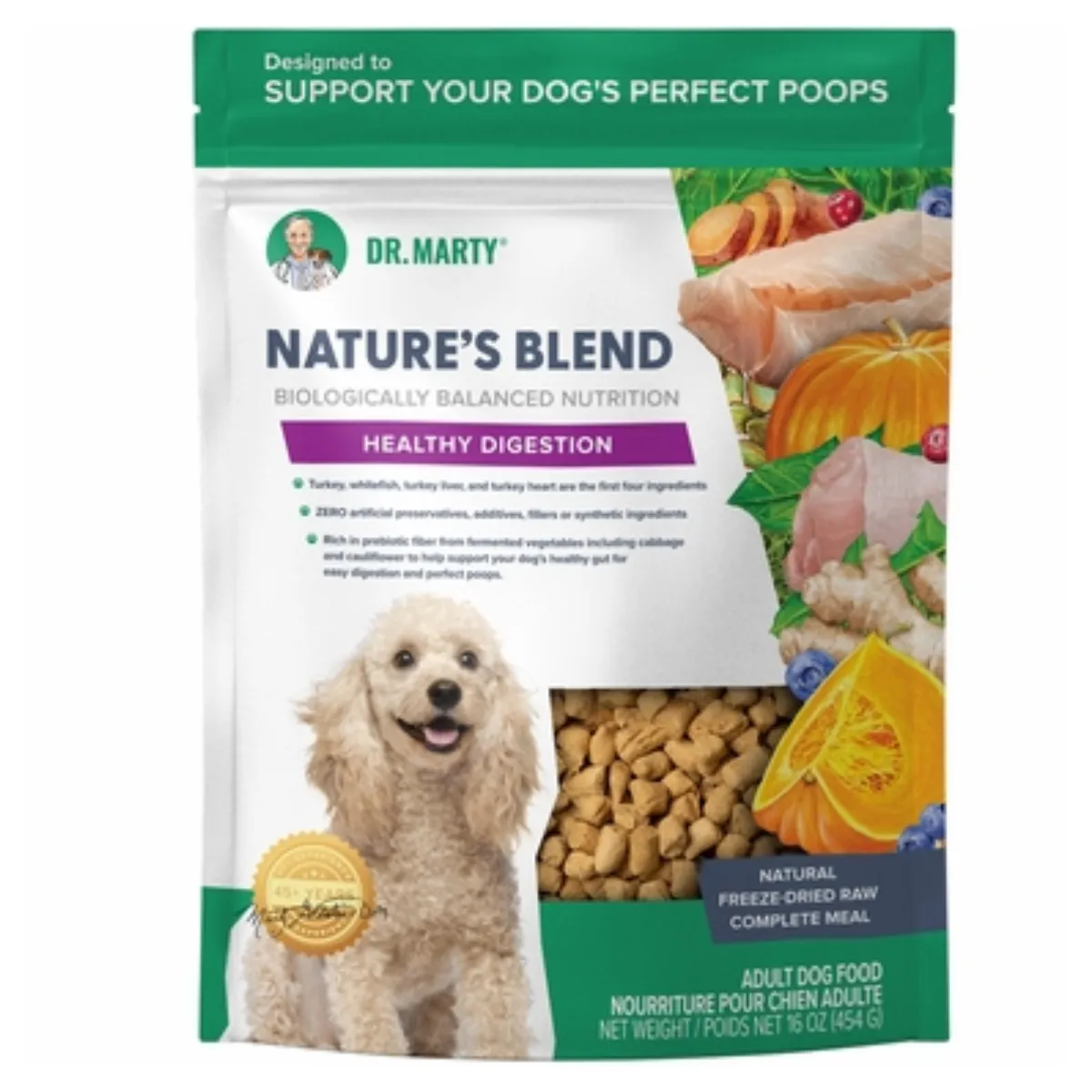 Dr. Marty Nature's Blend Healthy Digestion Freeze Dried Dog Food 16oz