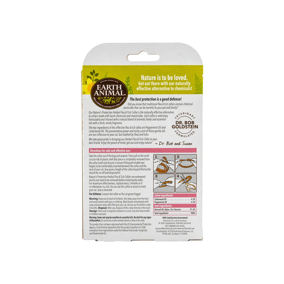 Earth Animal Nature's Protection Flea & Tick Collar for Cats