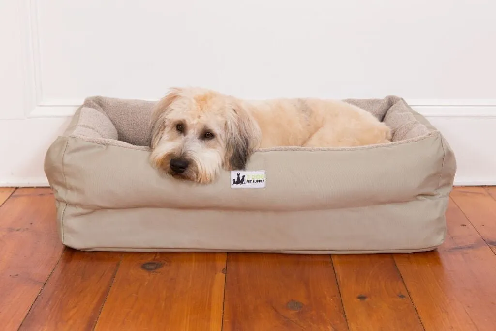 EZ-Wash Fleece Lounger Memory Foam Dog Bed, Medium