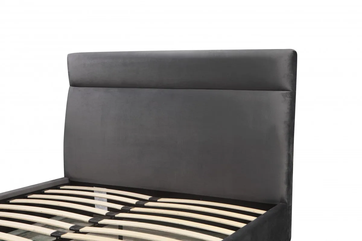 Grey Premium Fabric Platform Bed- Queen or King- Model #381QB