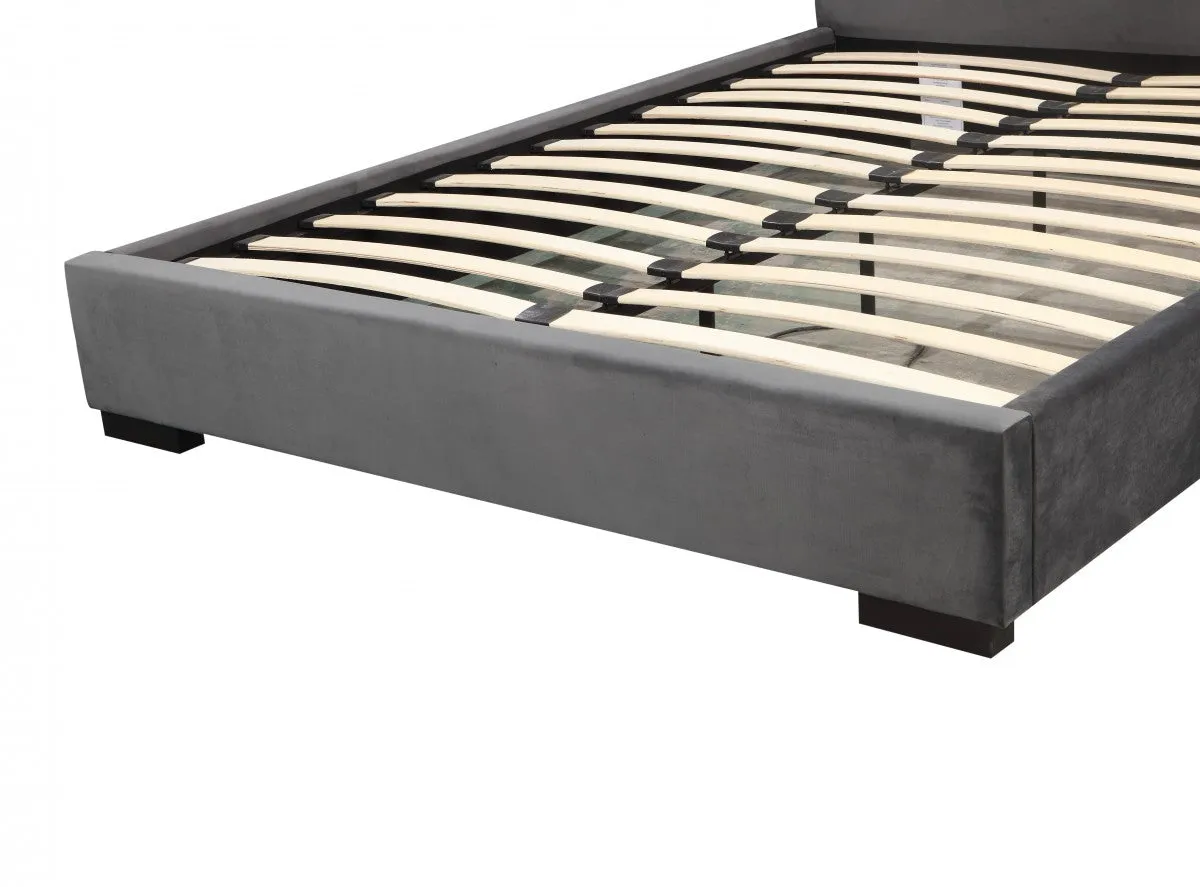 Grey Premium Fabric Platform Bed- Queen or King- Model #381QB