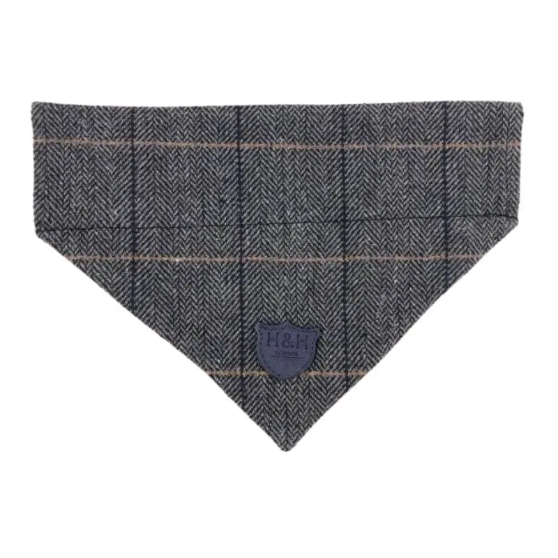 Grey Tweed Dog Bandanas