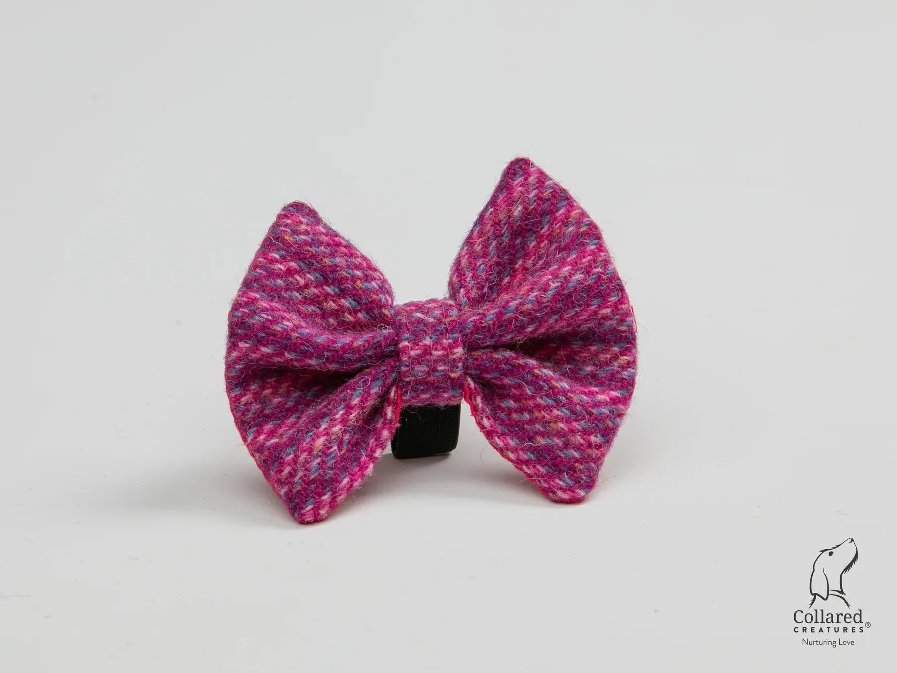 Harris Tweed Pink Koana Dog Collar