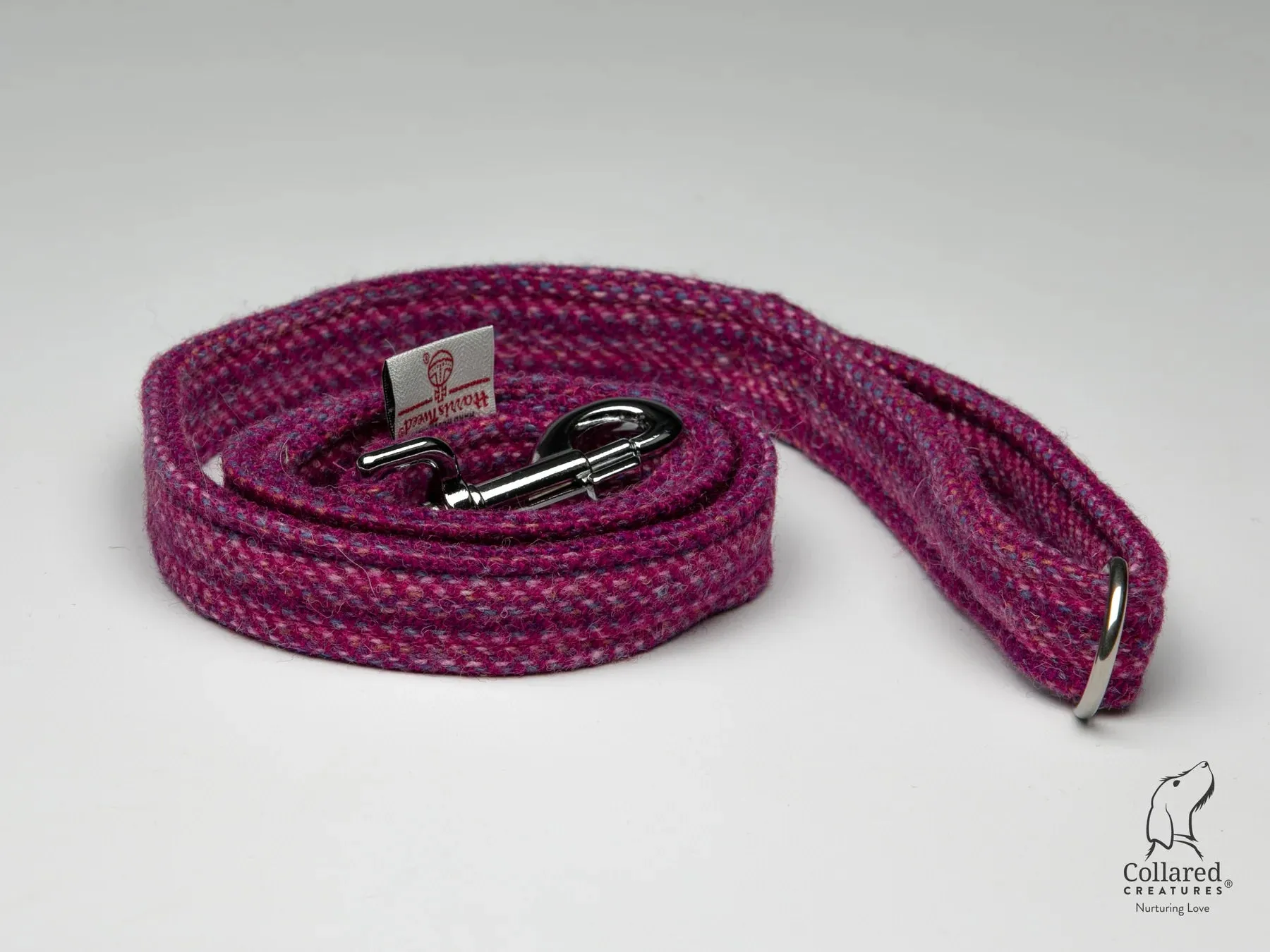 Harris Tweed Pink Koana Dog Collar