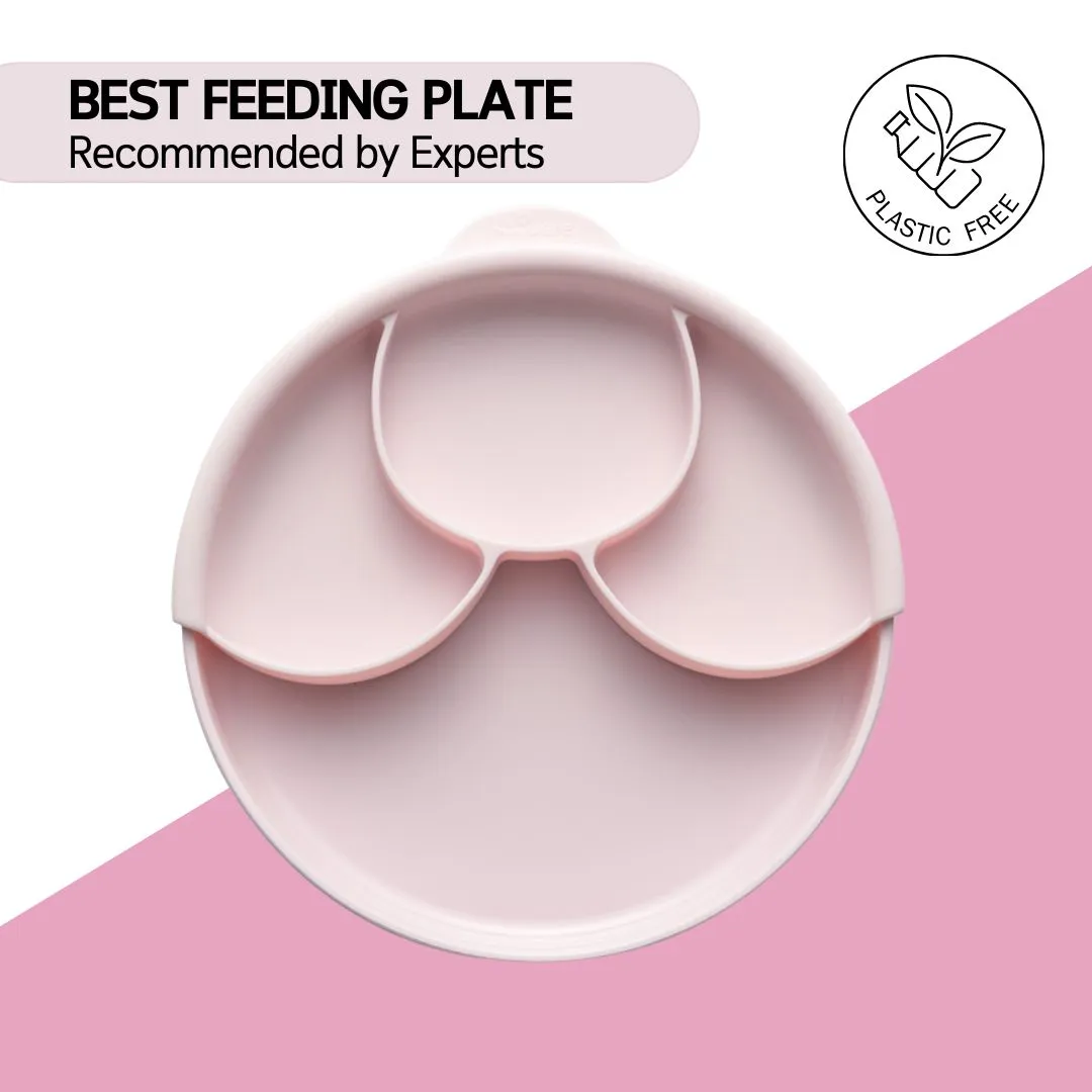 Healthy Meal Suction Plate Set - Cotton Candy