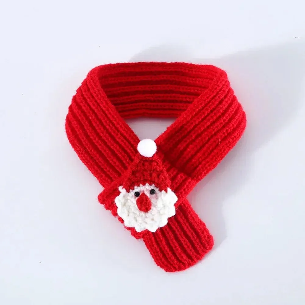 Knitted Christmas Cat Scarf Collar