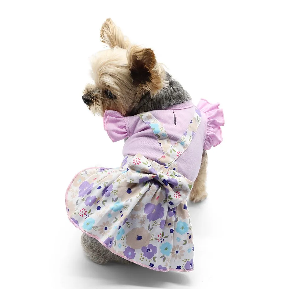 Lilac Cross Back Dog Dress