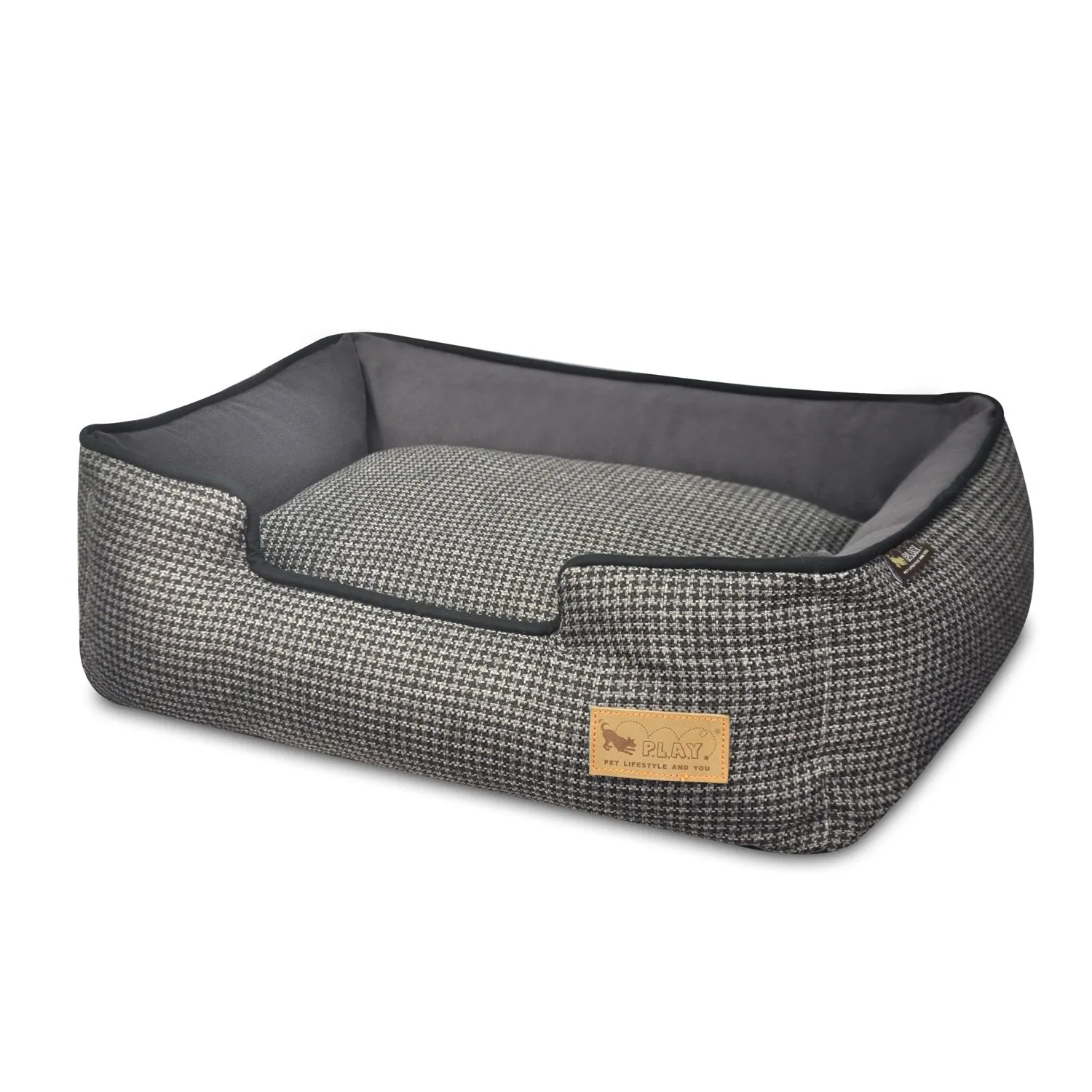 Lounge Bed - Houndstooth