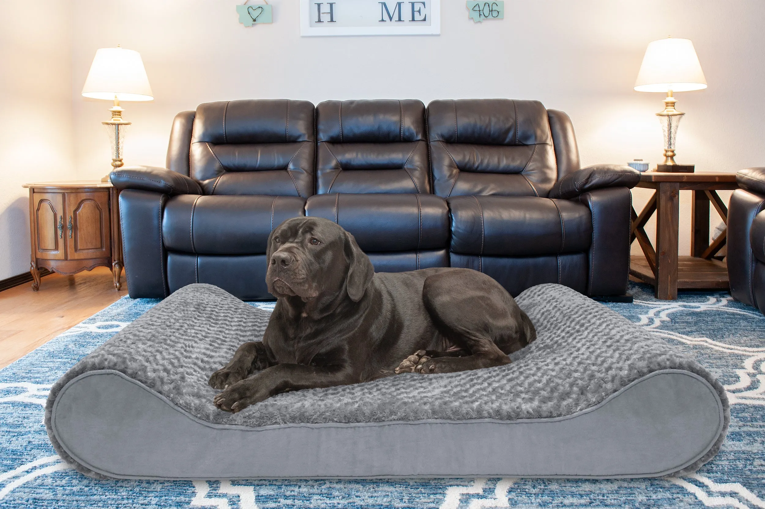 Luxe Lounger Contour Dog Bed - Ultra Plush