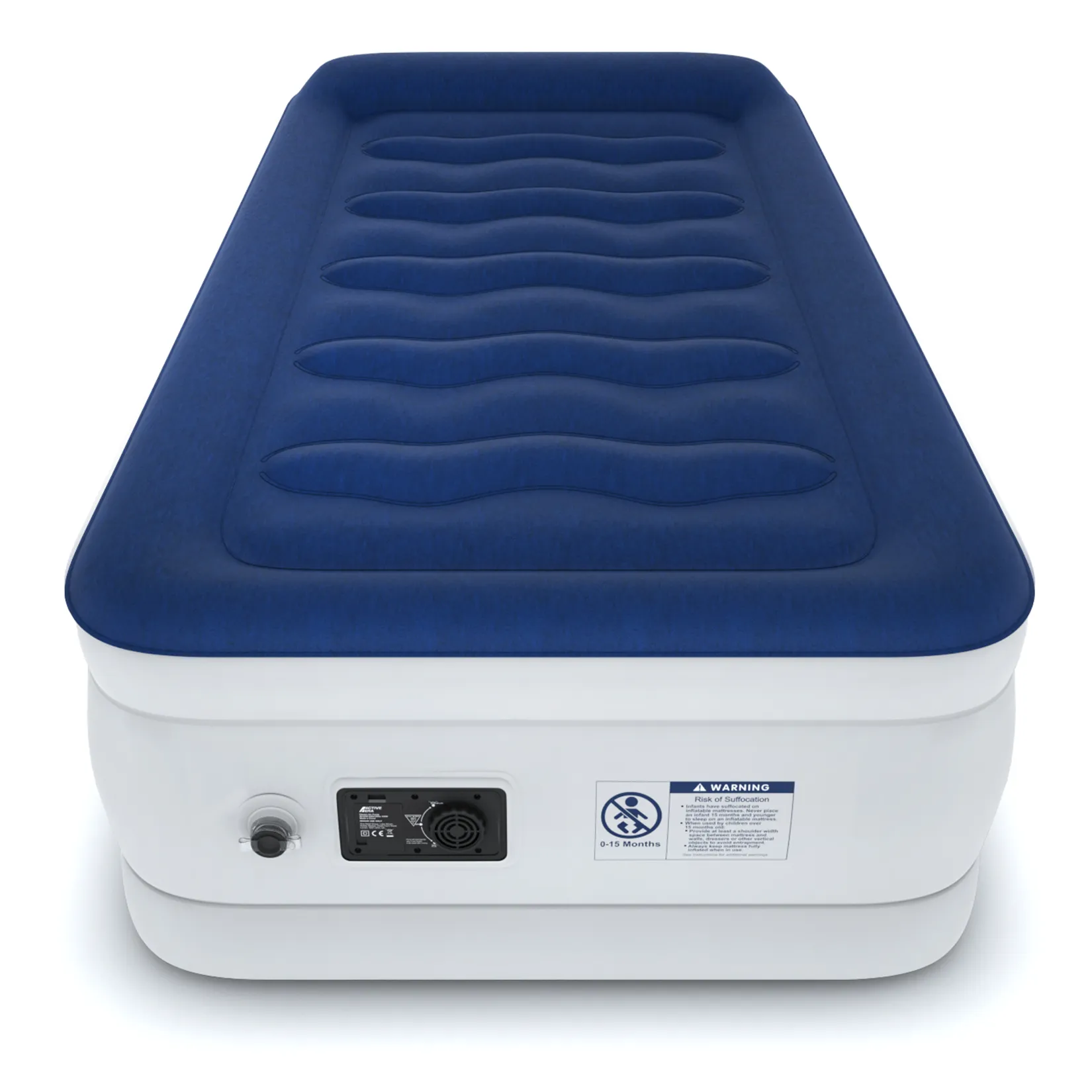 Luxury Single Air Bed – Navy/White