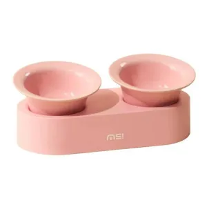 Makesure Jingle 2 in 1 Ceramic Pet Bowl Pink