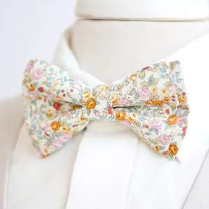 Men's Pre-Tied Bow Tie / Blossoms In Yellow