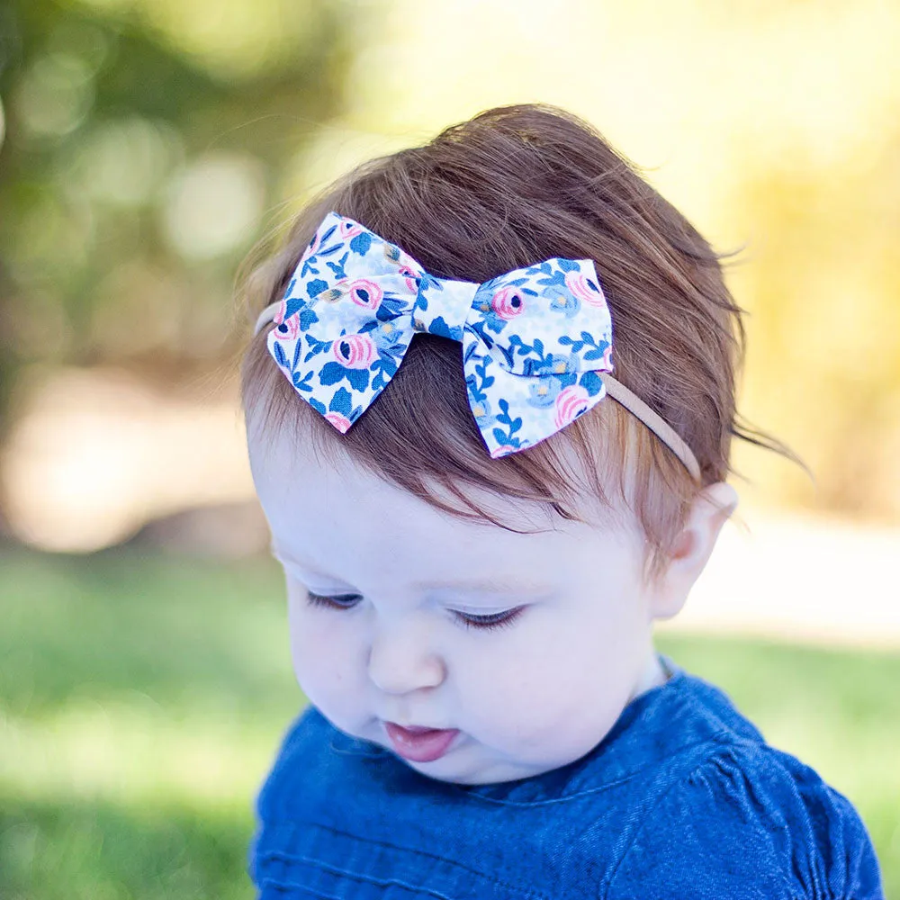 Men's Pre-Tied Bow Tie / Rosa In Periwinkle