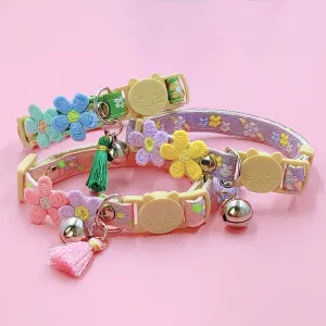 Mokka - Adjustable Cat Collar Flower Design